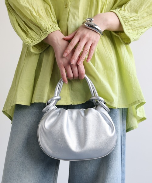 ap retro(アプレトロ)の「ロープハンドルショルダーバッグ / ミニバッグ(ハンドバッグ・レディース・キャメル/シルバー/アイボリー/ブラック・FREE)」の8枚目の写真