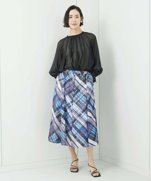 MICHEL  / ミッシェルクラン ボリュームスリーブシアーブラウス(WEB限定カラーあり) ボリュームスリーブシアーブラウス(WEB限定カラーあり)(ブラウス