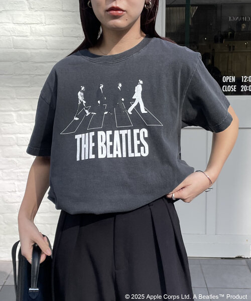 GOOD ROCK SPEED(グッドロックスピード)の「〈GOOD ROCK SPEED〉BEATLES ABBEY Tシャツ(Tシャツ/カットソー・レディース・ブラック/ホワイト・FREE)」の5枚目の写真