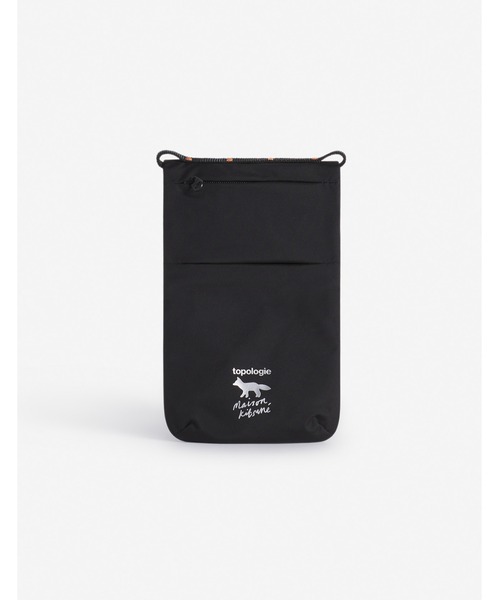 Maison Kitsune（メゾンキツネ）の「MAISON KITSUNE X TOPOLOGIE PHONE SACOCHE（ショルダーバッグ・メンズ・ブラック/ライム・U）」の2枚目の写真