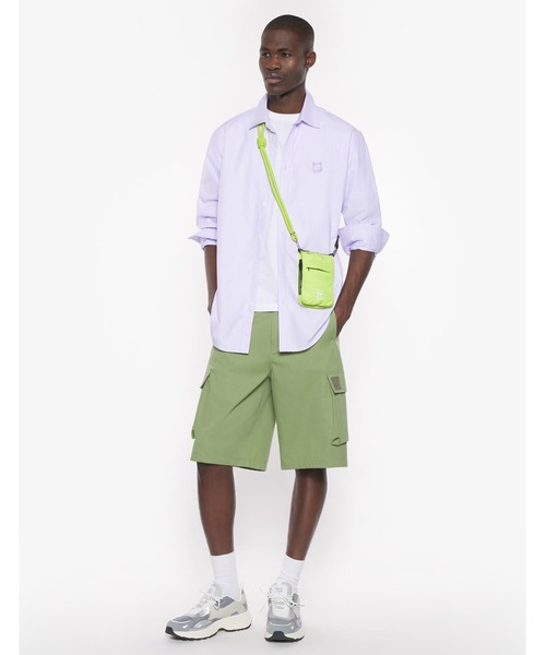 Maison Kitsune（メゾンキツネ）の「MAISON KITSUNE X TOPOLOGIE PHONE SACOCHE（ショルダーバッグ・メンズ・ブラック/ライム・U）」の18枚目の写真