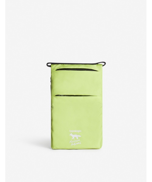 Maison Kitsune（メゾンキツネ）の「MAISON KITSUNE X TOPOLOGIE PHONE SACOCHE（ショルダーバッグ・メンズ・ブラック/ライム・U）」の12枚目の写真