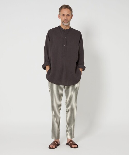 SOVEREIGN（ソブリン）の「＜SOVEREIGN＞ ストライプ 1プリーツ ハーフギャザー イージーパンツ（その他パンツ・メンズ・ロイヤルブルー/グレー・46/50/48）」の14枚目の写真