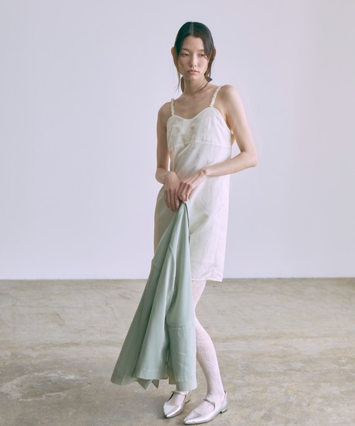 EN NEUME(エンノイム)の「Vintage Satin Mini Cami Dress(ワンピース・レディース・ミント/レッド/アイボリー・FREE)」の21枚目の写真