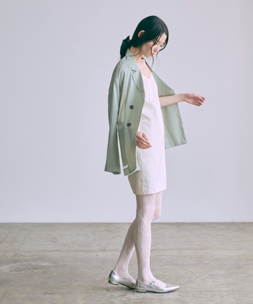 EN NEUME(エンノイム)の「Vintage Satin Mini Cami Dress(ワンピース・レディース・ミント/レッド/アイボリー・FREE)」の20枚目の写真
