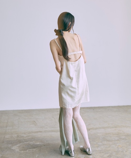 EN NEUME(エンノイム)の「Vintage Satin Mini Cami Dress(ワンピース・レディース・ミント/レッド/アイボリー・FREE)」の22枚目の写真