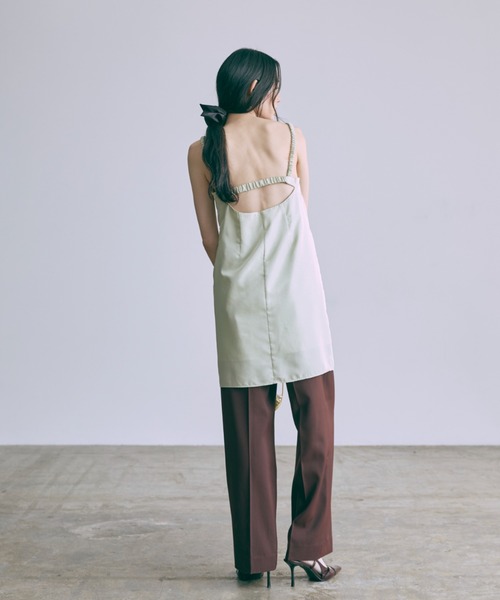 EN NEUME(エンノイム)の「Vintage Satin Mini Cami Dress(ワンピース・レディース・ミント/レッド/アイボリー・FREE)」の17枚目の写真