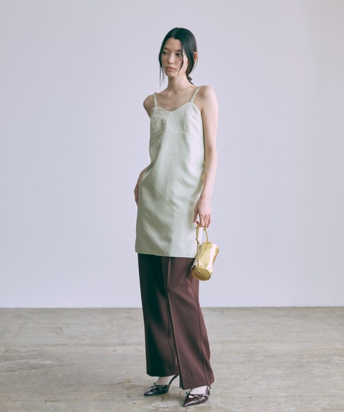 EN NEUME(エンノイム)の「Vintage Satin Mini Cami Dress(ワンピース・レディース・ミント/レッド/アイボリー・FREE)」の15枚目の写真