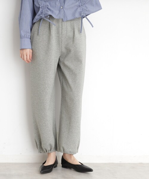 THE SHOP TK （ザ ショップ ティーケー ）の「スウェットワイドパンツ【洗える】（その他パンツ・レディース・チャコールグレー/ナチュラル・12/13）」の2枚目の写真