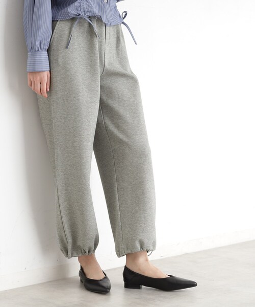 THE SHOP TK （ザ ショップ ティーケー ）の「スウェットワイドパンツ【洗える】（その他パンツ・レディース・チャコールグレー/ナチュラル・12/13）」の13枚目の写真