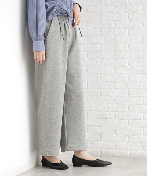 THE SHOP TK （ザ ショップ ティーケー ）の「スウェットワイドパンツ【洗える】（その他パンツ・レディース・チャコールグレー/ナチュラル・12/13）」の16枚目の写真