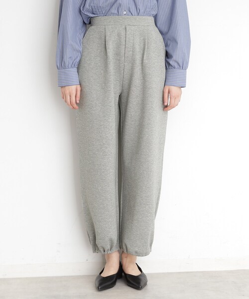 THE SHOP TK （ザ ショップ ティーケー ）の「スウェットワイドパンツ【洗える】（その他パンツ・レディース・チャコールグレー/ナチュラル・12/13）」の7枚目の写真