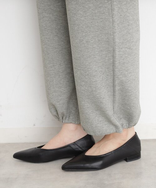 THE SHOP TK （ザ ショップ ティーケー ）の「スウェットワイドパンツ【洗える】（その他パンツ・レディース・チャコールグレー/ナチュラル・12/13）」の4枚目の写真