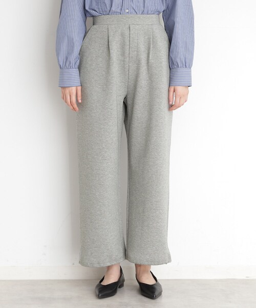 THE SHOP TK （ザ ショップ ティーケー ）の「スウェットワイドパンツ【洗える】（その他パンツ・レディース・チャコールグレー/ナチュラル・12/13）」の3枚目の写真