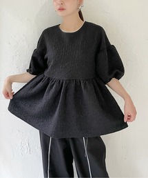 StyleSea | ふくれジャガードデザイントップス(Tシャツ/カットソー)