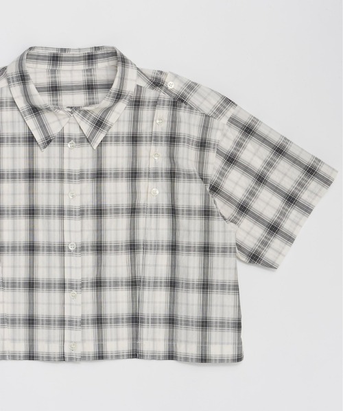 Button Slit Short Shirt/ボタンスリットショートシャツ【MAISON