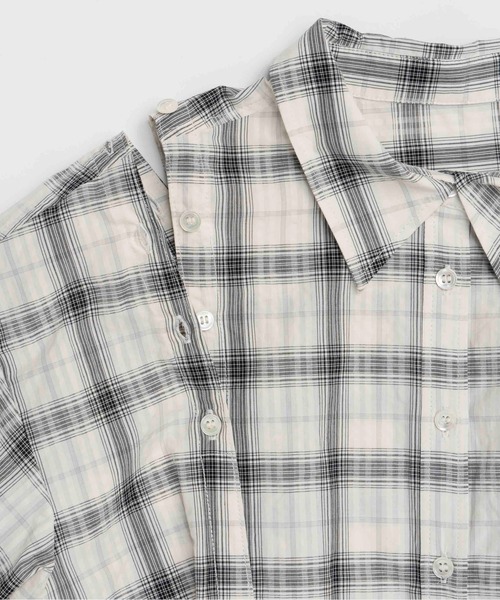 【完売商品・新品未使用】メゾンスペシャル　ボタンスリットショートシャツ Button Slit Short Shirt/ボタンスリットショートシャツ【MAISON