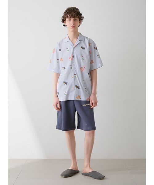 すぐ届く☆gelato pique ペアできる ルームウェア ハーフパンツ セール】【UNISEX】裏毛ハーフパンツ（ルームウェア/パジャマ