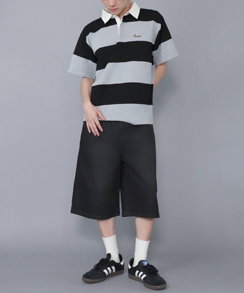 swagger/スワッガー ブリーチ加工デニムハーフパンツ ショート
