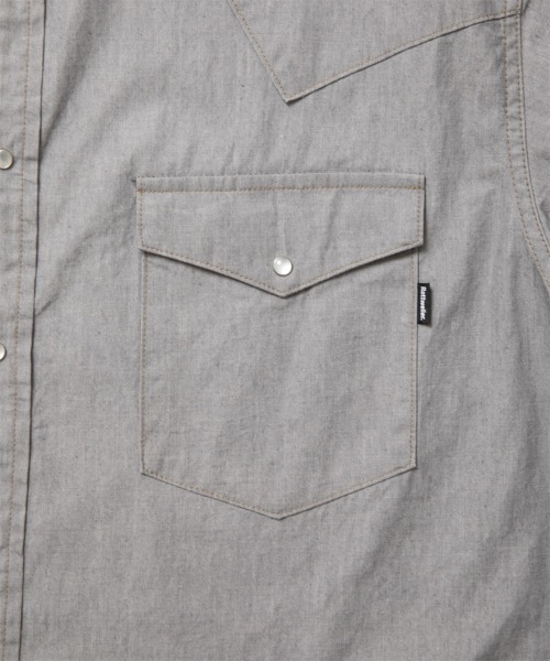 STYLISE（スタイライズ）の「【ROTTWEILER / ロットワイラー】R9 GRAY DENIM SHIRT / グレー [RW25S0201]（シャツ/ブラウス・メンズ・グレー・L/M）」の4枚目の写真