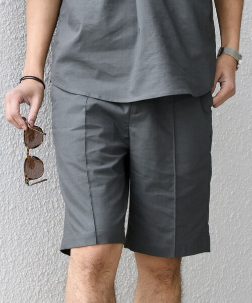 セール】SHIPS any:〈接触冷感/遮熱等〉ハイブリッドリネン センター