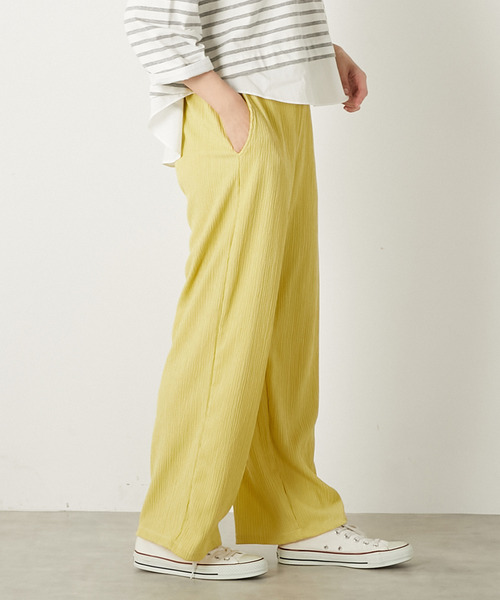 MELROSE claire(メルローズ クレール)の「【ふくれ地柄カットストレートパンツ】(その他パンツ・レディース・ブラック/アイボリー/イエロー・FREE)」の20枚目の写真