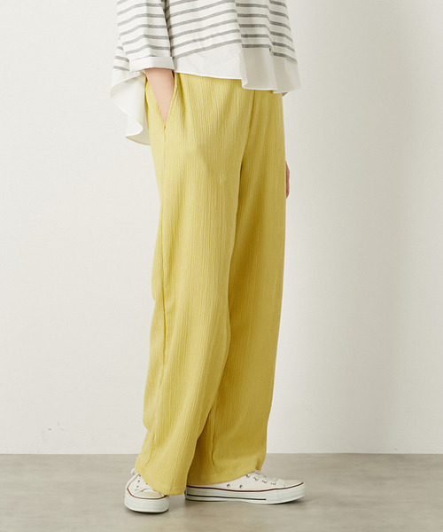 MELROSE claire(メルローズ クレール)の「【ふくれ地柄カットストレートパンツ】(その他パンツ・レディース・ブラック/アイボリー/イエロー・FREE)」の21枚目の写真