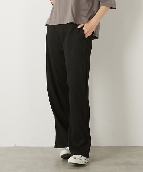 MELROSE claire(メルローズ クレール)の「【ふくれ地柄カットストレートパンツ】(その他パンツ・レディース・ブラック/アイボリー/イエロー・FREE)」の5枚目の写真