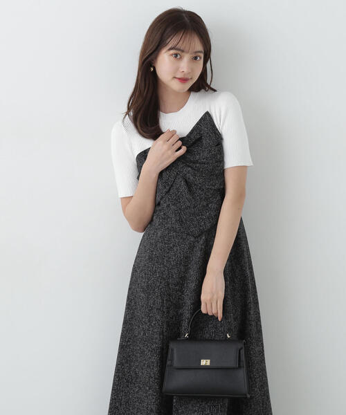 PROPORTIONリボンディテールドッキングワンピース プロポーションボディドレッシング PROPORTION BODY DRESSING