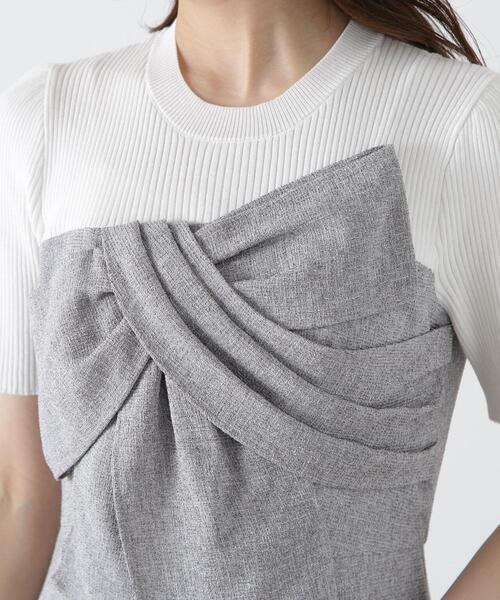 PROPORTION BODY DRESSING（プロポーションボディドレッシング）の「リボンディテールドッキングワンピース / 1215140504（ワンピース・レディース・グレー/ブラック/ブラウン・SMALL/MEDIUM）」の16枚目の写真