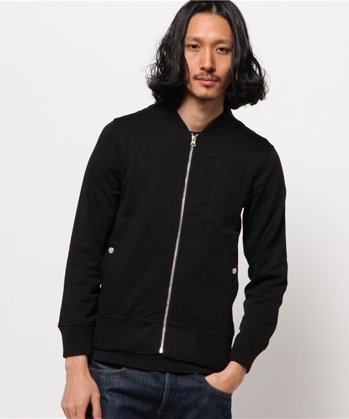 OUTLET(アウトレット)の「【CIAOPANIC TYPY】ジャージーMA1ジャケット(MA-1・メンズ・ブラック・SMALL)」の1枚目の写真