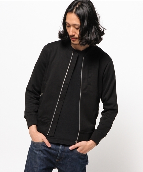 OUTLET(アウトレット)の「【CIAOPANIC TYPY】ジャージーMA1ジャケット(MA-1・メンズ・ブラック・SMALL)」の5枚目の写真