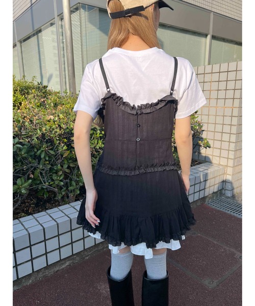 WC（ダブル シー）の「フリルデザインミニワンピース（ワンピース・レディース・ホワイト/ブラック・FREE）」の16枚目の写真