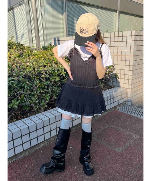 WC（ダブル シー）の「フリルデザインミニワンピース（ワンピース・レディース・ホワイト/ブラック・FREE）」の19枚目の写真