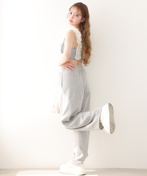 one after another NICE CLAUP(ワンアフターアナザーナイスクラップ)の「スウェットカーブパンツ(その他パンツ・レディース・オフホワイト/杢グレー/ピンク・FREE)」の22枚目の写真
