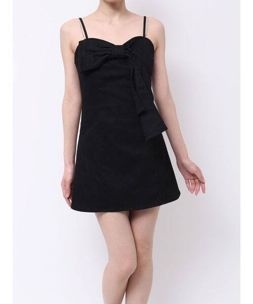 EATME(イートミー)の「ストーンストラップリボンワンピース(ワンピース・レディース・ピンク/ブラック/アイボリー/ブルー・MEDIUM/SMALL)」の12枚目の写真