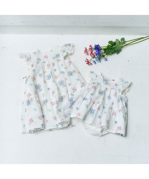 apres les cours（アプレレクール）の「【リンク/ジュニア対応】フラワーブーケワンピース＿アプレレクールマシェリ（ワンピース・キッズ・ブラック/アイボリー・80/90/100/110/120/130/140）」の9枚目の写真