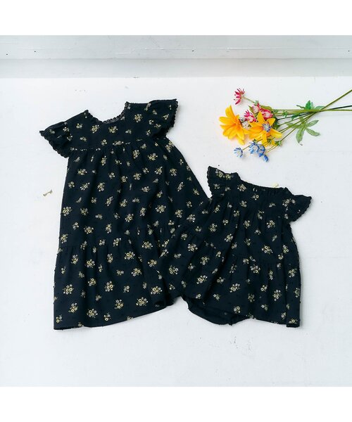 セール】【リンク/ジュニア対応】フラワーブーケワンピース＿アプレレ