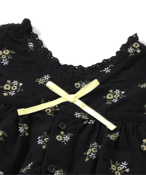 apres les cours（アプレレクール）の「【リンク/ジュニア対応】フラワーブーケワンピース＿アプレレクールマシェリ（ワンピース・キッズ・ブラック/アイボリー・80/90/100/110/120/130/140）」の16枚目の写真