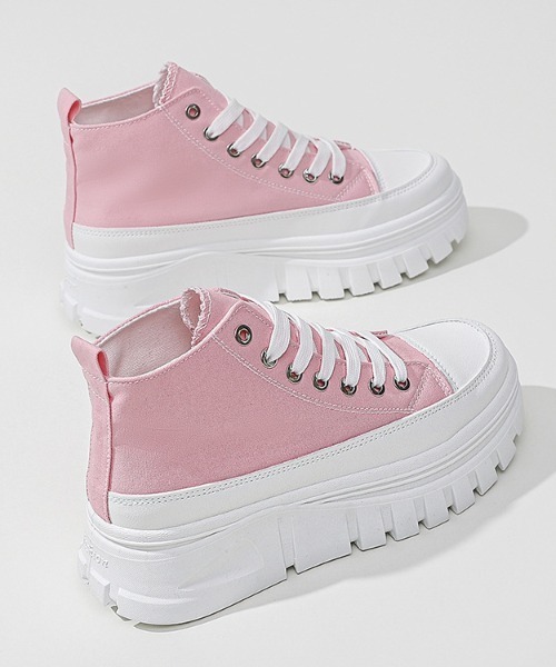 paravion(パラビオン)の「厚底シューズ(スニーカー・レディース・ホワイト/ブラック/ピンク・S/M/L)」の9枚目の写真