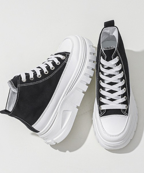 paravion(パラビオン)の「厚底シューズ(スニーカー・レディース・ホワイト/ブラック/ピンク・S/M/L)」の11枚目の写真