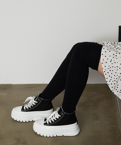 paravion(パラビオン)の「厚底シューズ(スニーカー・レディース・ホワイト/ブラック/ピンク・S/M/L)」の12枚目の写真