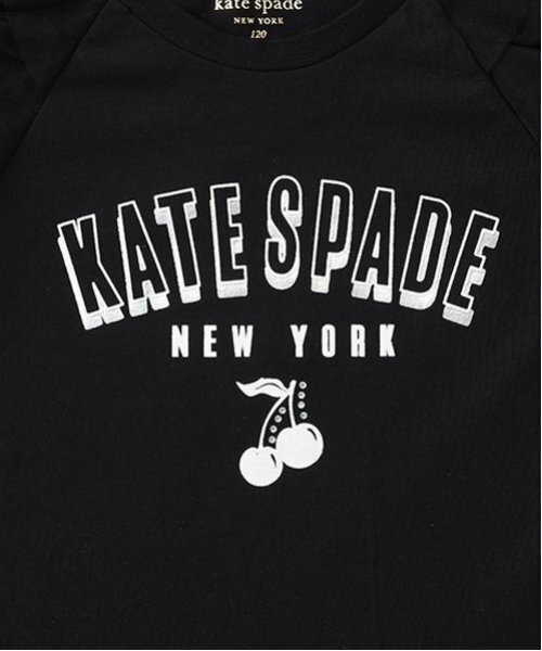 新品ケイトスペード　Tシャツ2点セット　130cm トドラー フラワーロゴ長袖Tシャツ(90cm ライト ピンク): キッズ