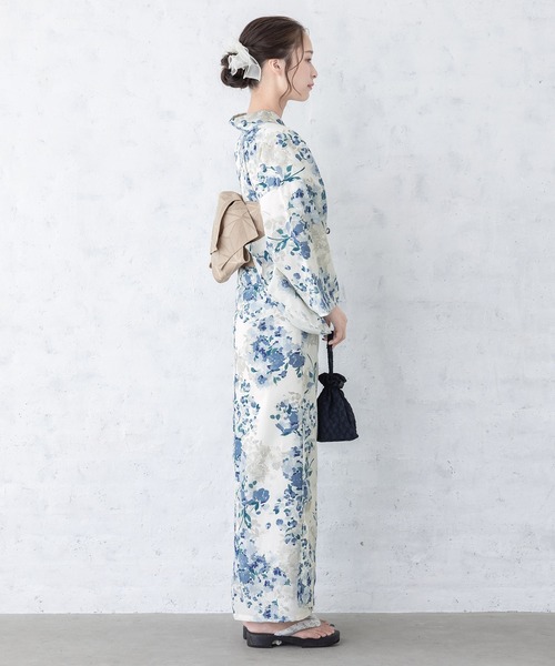 SOUBIEN（ソウビエン）の「【floro by SOUBIEN】浴衣2点セット(浴衣＋半幅帯）（浴衣・レディース・ブラウン系その他/イエロー系その他/ブルー系6/ブラウン系その他2/ネイビー系/ブルー系2/ブルー系4/スカイブルー系/ブルー系3/ブルー系5/ブラウン系その他3/ブルー系/ブルー系1/ブラック系・FREE）」の17枚目の写真