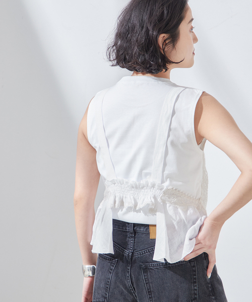 journal standard L'essage(ジャーナルスタンダードレサージュ)の「《追加》【MAURIZIO MYKONOS/マウリツィオ ミコノス】TOPS:ブラウス(シャツ/ブラウス・レディース・ホワイト・MEDIUM)」の6枚目の写真