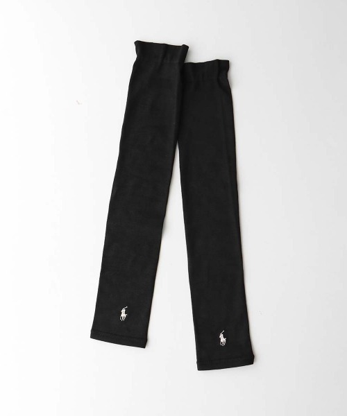 POLO RALPH LAUREN（ポロ ラルフ ローレン）の「≪WEB限定≫POLO RALPH LAUREN UVカット 接触冷感 吸水速乾 2way レッグ＆アームカバー 93228550（アームカバー・レディース・ブラック×ホワイト/ブラック×グレー・FREE）」の4枚目の写真