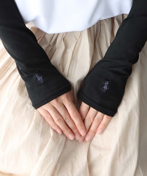 POLO RALPH LAUREN（ポロ ラルフ ローレン）の「≪WEB限定≫POLO RALPH LAUREN UVカット 接触冷感 吸水速乾 2way レッグ＆アームカバー 93228550（アームカバー・レディース・ブラック×ホワイト/ブラック×グレー・FREE）」の17枚目の写真