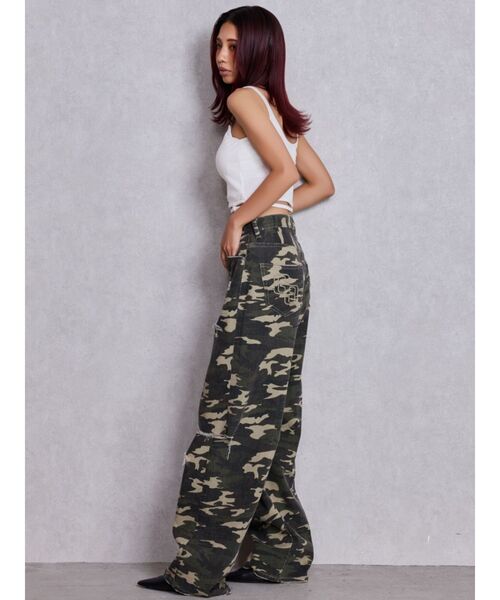 GYDA（ジェイダ）の「ハイウエストGG Stitch バレルレッグダメージデニムパンツ（デニムパンツ・レディース・ライトブルー/ブルー/インディゴブルー/その他1・X-SMALL/MEDIUM/SMALL）」の15枚目の写真