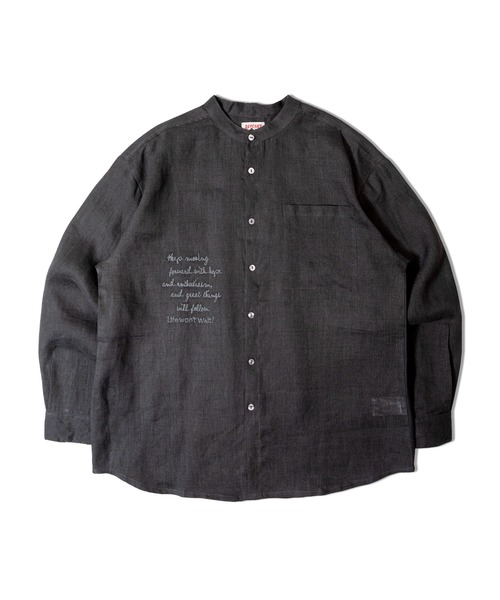 JACKROSE（ジャックローズ）の「BAYCANT ﾘﾈﾝ100% ﾊﾞﾝﾄﾞｶﾗｰLSｼｬﾂ（シャツ/ブラウス・メンズ・ブラック/ナチュラル/カーキ・M/L/XL）」の7枚目の写真