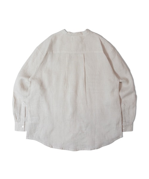 JACKROSE（ジャックローズ）の「BAYCANT ﾘﾈﾝ100% ﾊﾞﾝﾄﾞｶﾗｰLSｼｬﾂ（シャツ/ブラウス・メンズ・ブラック/ナチュラル/カーキ・M/L/XL）」の10枚目の写真